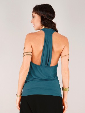 Toonzshop Bröna Tank Top Naisten Hihaton Paita Teal | 0541VQZMP