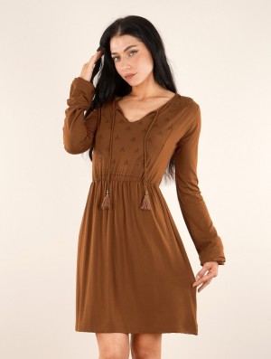 Toonzshop Eireen Long Sleeve Dress Naisten Mekko Rusty | 4561AJEKL