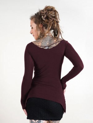 Toonzshop Jäleeya Long Sleeved Top Naisten Topit Wine | 3102TALHX