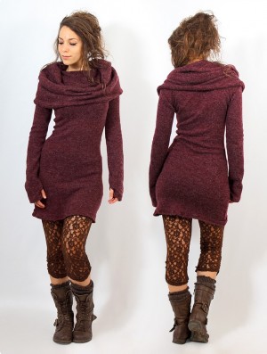 Toonzshop Mantra Sweater Dress Naisten Mekko Mottled wine | 7621XBLVN