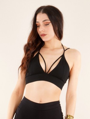 Toonzshop Milah" Crop Top Bra Naisten Rintaliivit Mustat | 9805YDSOB