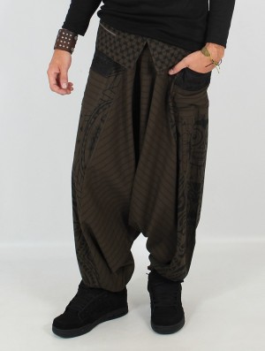 Toonzshop Necka Gender Neutral Harem Pants Miesten Housut Vihreä | 1206XWNEZ