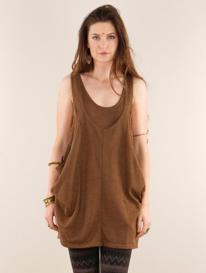 Toonzshop Palani Sleeveless Tunic Naisten Topit Oranssi Ruskea | 8720OGDTN