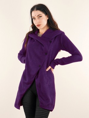 Toonzshop Panimya Large Collar Crossed Front Jacket Naisten Takit Violetit | 5901MDCUJ