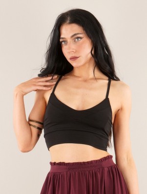 Toonzshop Sat Crop-top Bralette Naisten Rintaliivit Mustat | 9601LSPUX