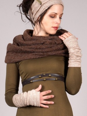 Toonzshop Yüm Arm Warmers Naisten Fingerless gloves-legwarmers Beige | 2406PILJK