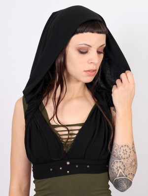 Toonzshop Yüzü Hooded Bra Naisten Rintaliivit Mustat | 6230VGMCP