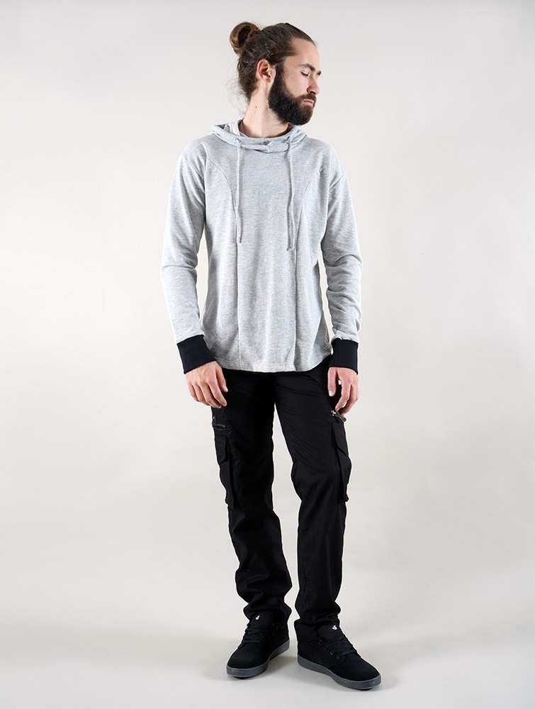 Toonzshop Aldaron Hooded Long Sleeve Shirt Miesten Paita Vaaleanharmaat | 2306PBTHQ