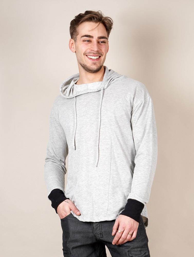 Toonzshop Aldaron Hooded Long Sleeve Shirt Miesten Paita Vaaleanharmaat | 2306PBTHQ