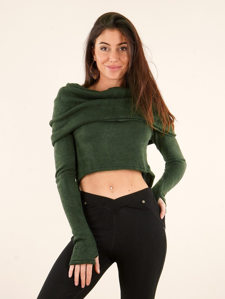 Toonzshop Alixx Pullover Bolero Naisten Villapusero Vihreä | 2694QGCFM