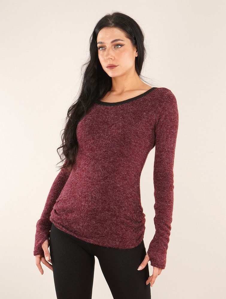 Toonzshop Aëlys Pullover Naisten Villapusero Wine | 6859AZKCG