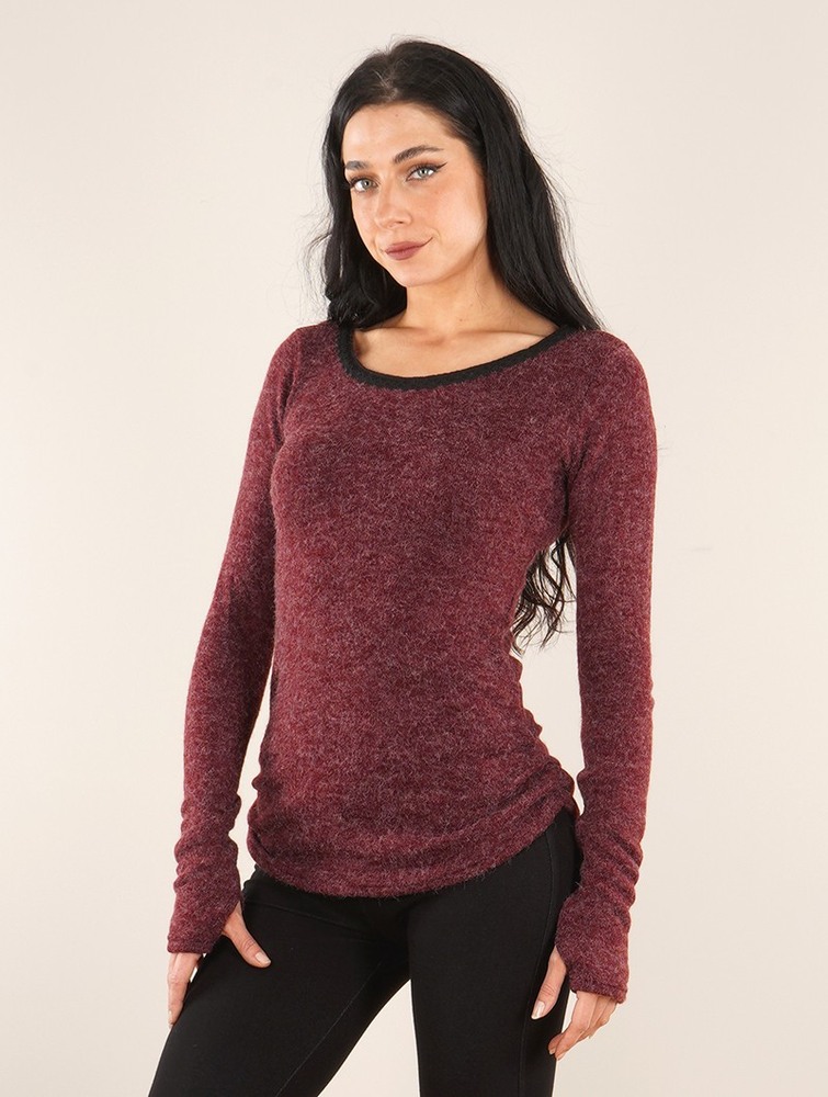 Toonzshop Aëlys Pullover Naisten Villapusero Wine | 6859AZKCG