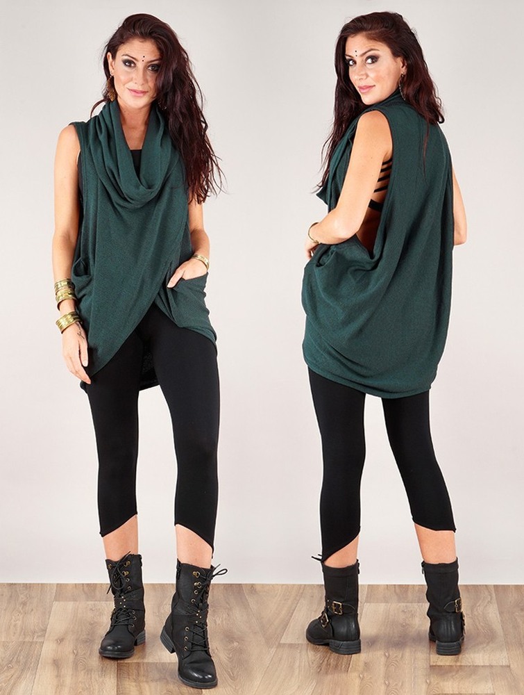 Toonzshop Amala Sleeveless Thin Pullover Naisten Villapusero Teal | 5672QTZRI