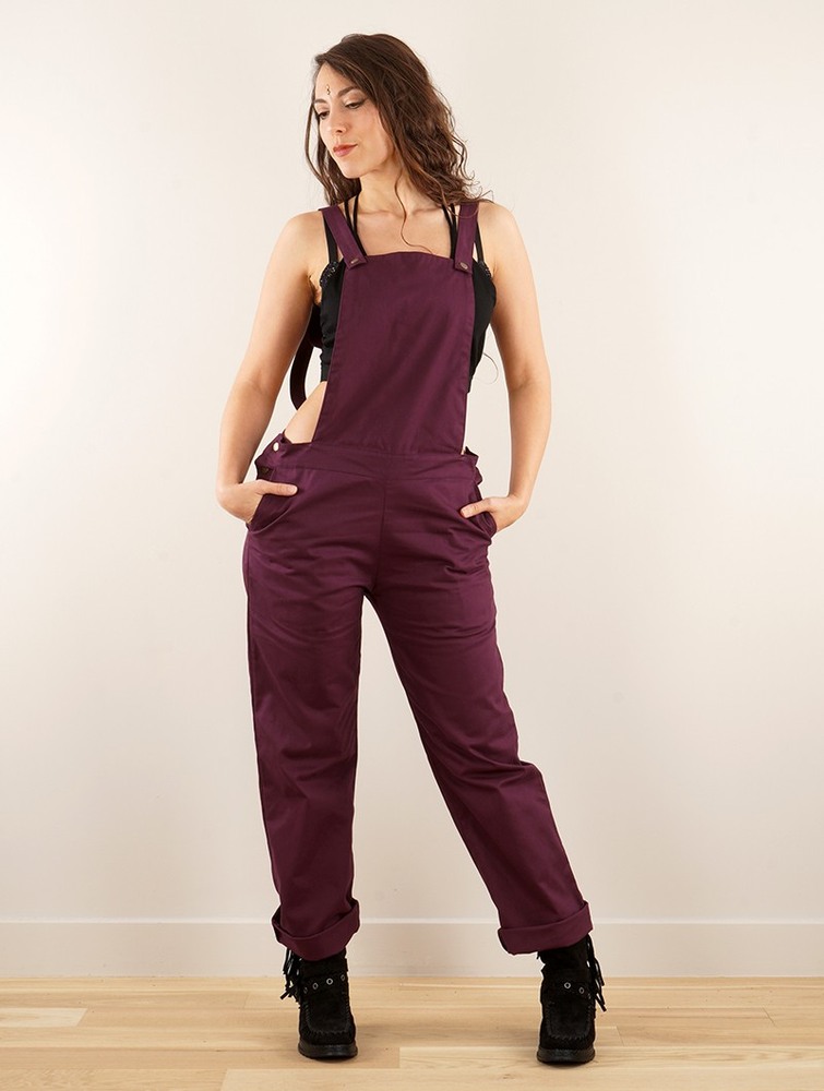 Toonzshop Anardil Strappy Bar Back Jumpsuit With Crochet Naisten Jumpsuit Wine | 9536AXRHL