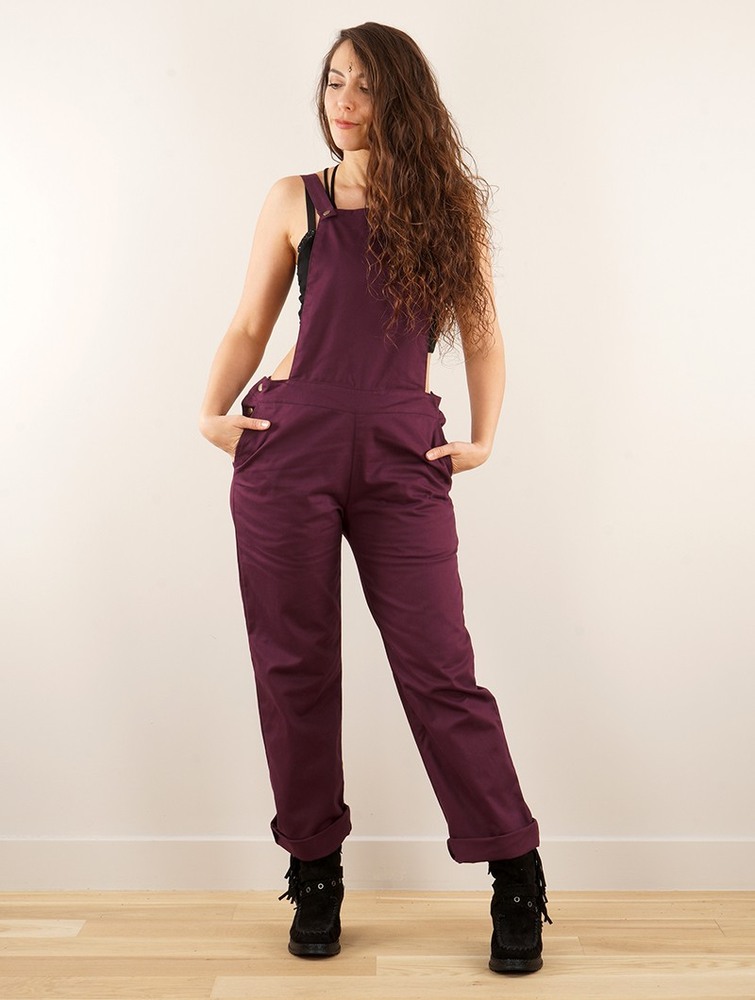 Toonzshop Anardil Strappy Bar Back Jumpsuit With Crochet Naisten Jumpsuit Wine | 9536AXRHL