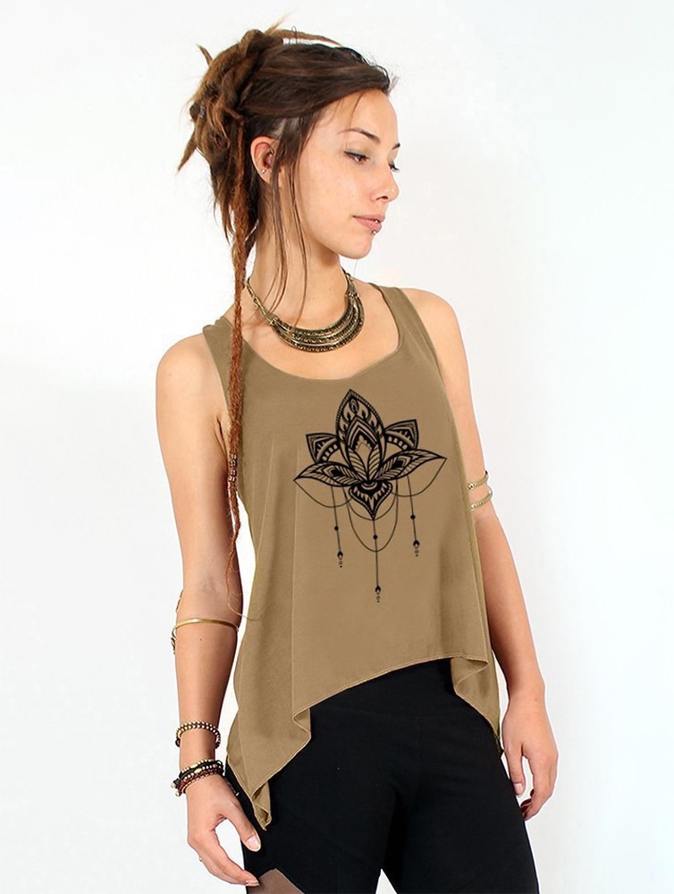 Toonzshop Anitaya Printed Knotted Tank Top Naisten Hihaton Paita | 9316XWNBY