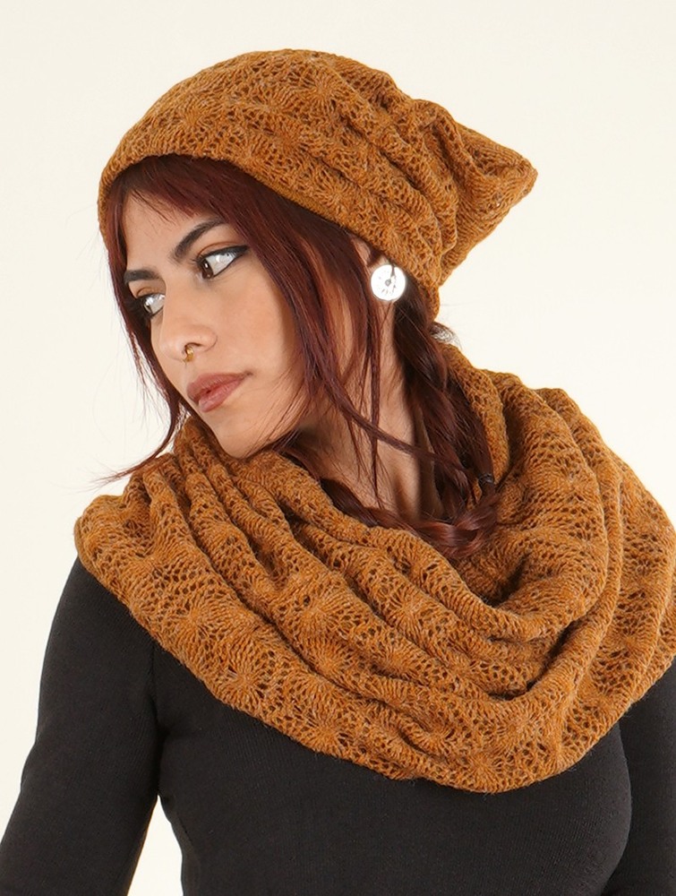 Toonzshop Aslan Pleated Crochet Beanie Naisten Pipo Rusty | 7832XBMVN