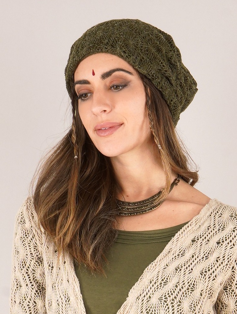 Toonzshop Aslan Pleated Crochet Beanie Naisten Pipo Vihreä | 2706KSVND