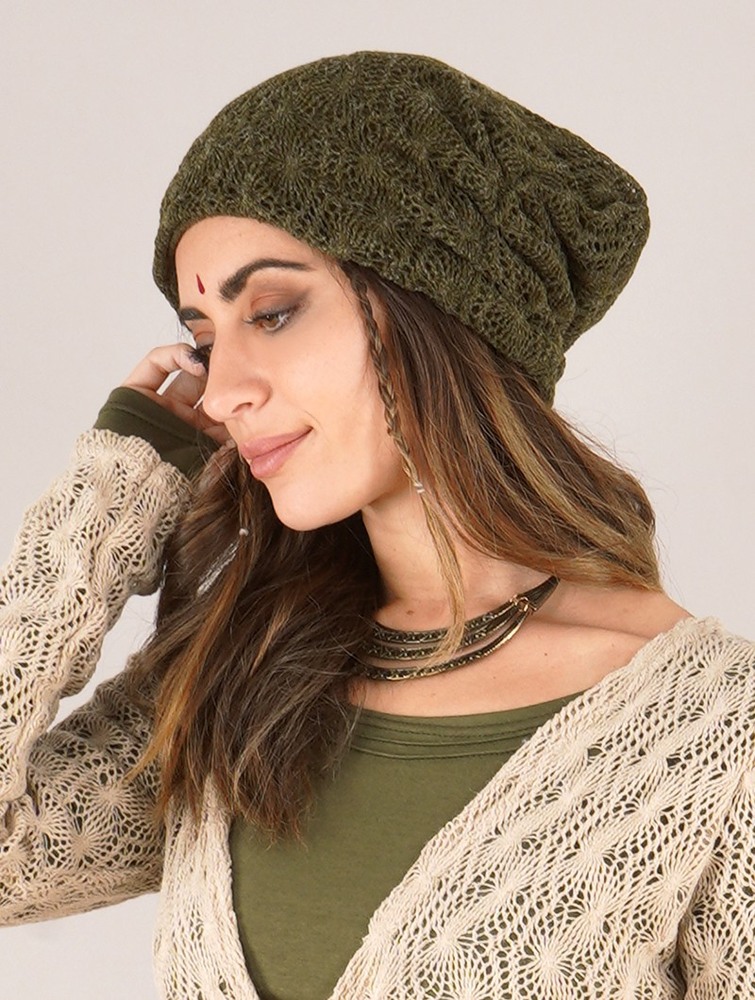 Toonzshop Aslan Pleated Crochet Beanie Naisten Pipo Vihreä | 2706KSVND