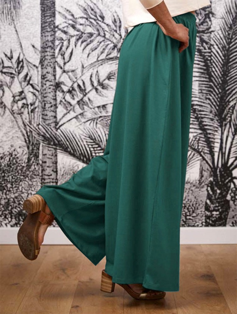 Toonzshop Booh Flared Loose Pants Naisten Housut Emerald | 5104UDQYZ