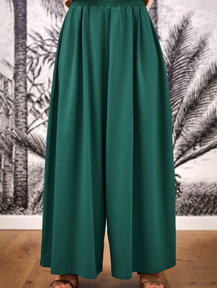 Toonzshop Booh Flared Loose Pants Naisten Housut Emerald | 5104UDQYZ