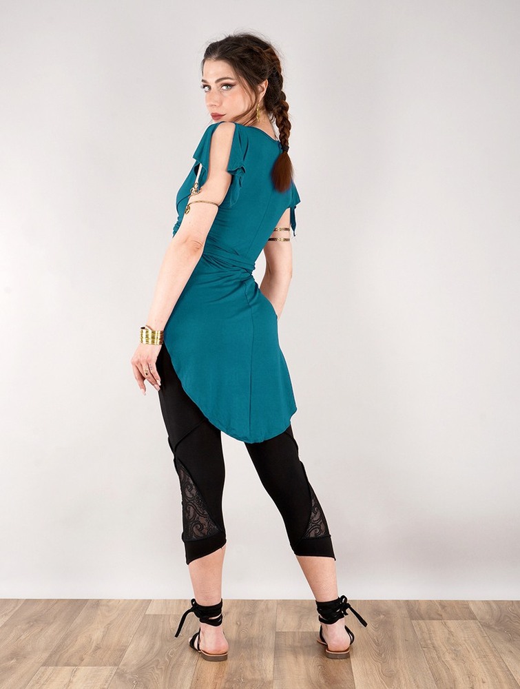 Toonzshop Chainat Tunic Top Naisten Topit Teal | 5082UKJZS