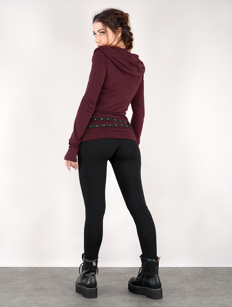 Toonzshop Chryzz Long Sleeve Top Naisten Topit Wine | 4357IWHNV