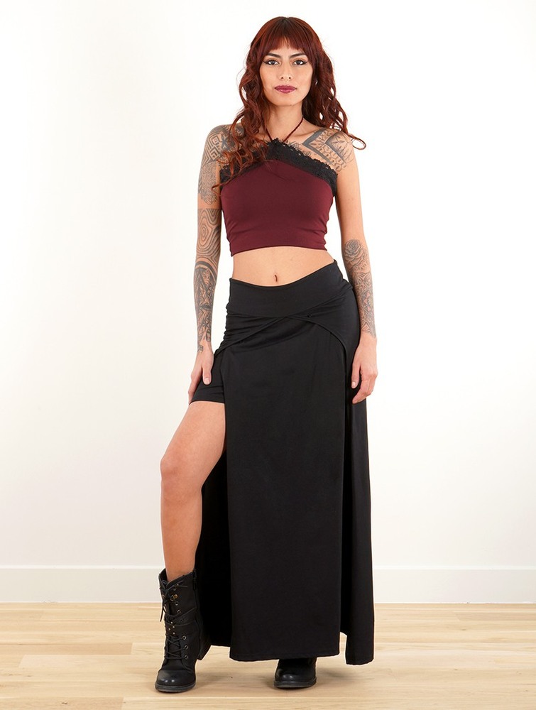 Toonzshop Creature Split Long Skirt Naisten Hame Mustat | 1074BSVZD