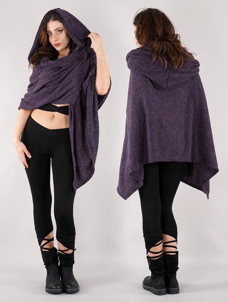 Toonzshop Danae Hooded Cape Naisten Ponchot Violetit | 2980YUVHS