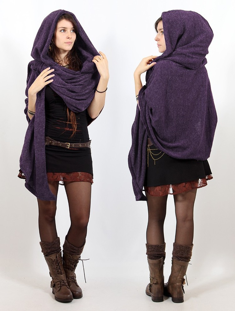 Toonzshop Danae Hooded Cape Naisten Ponchot Violetit | 2980YUVHS