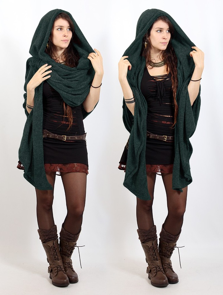 Toonzshop Danae Hooded Cape Naisten Ponchot Tummansininen | 0492JIKSO