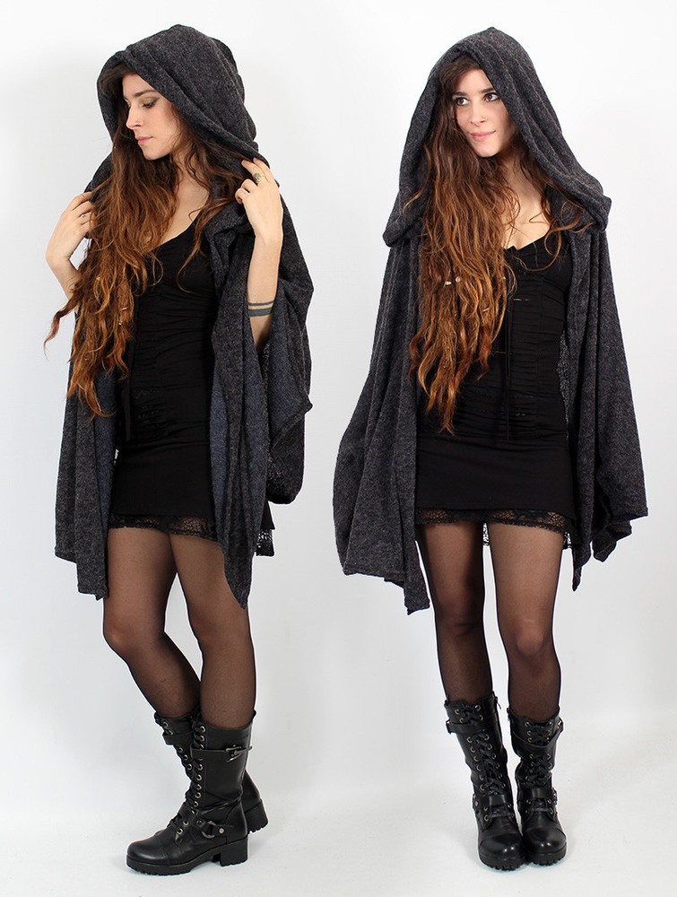 Toonzshop Danae Hooded Cape Naisten Ponchot Harmaat | 5489DIJSF