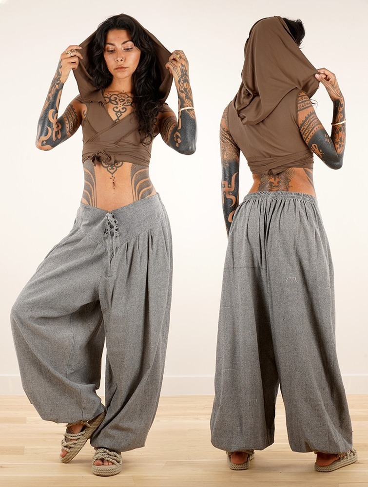 Toonzshop Divyna Gender Neutral Harem Pants Naisten Housut Harmaat | 8540ILVQS