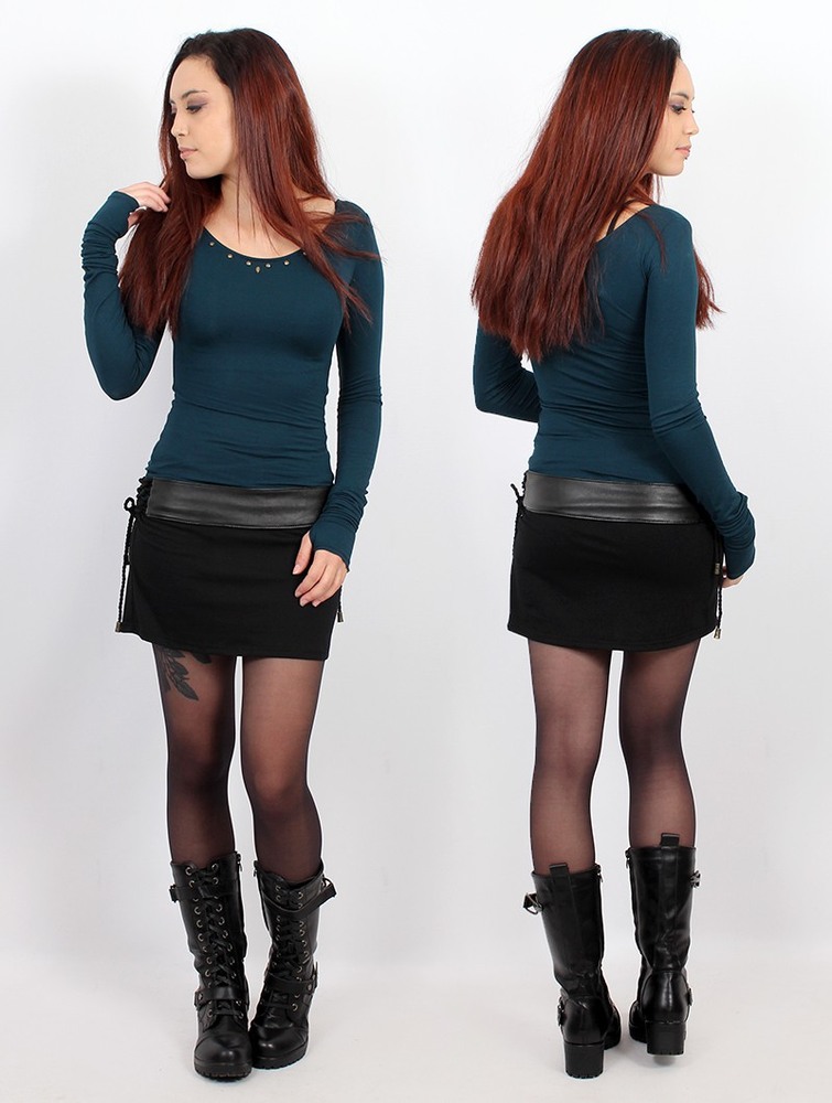 Toonzshop Eellaï Mini Skirt With Pleated Details Naisten Hame Mustat | 7085FJBKA