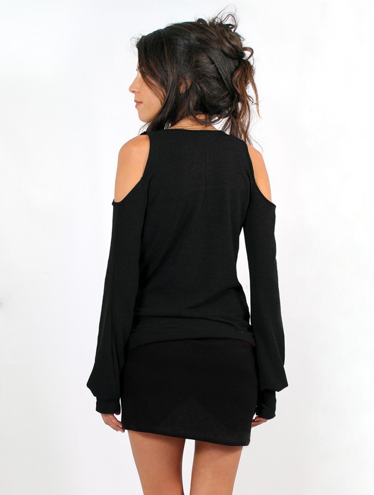 Toonzshop Elixir Bare Shoulder Pullover Naisten Villapusero Mustat | 9063BRQVX