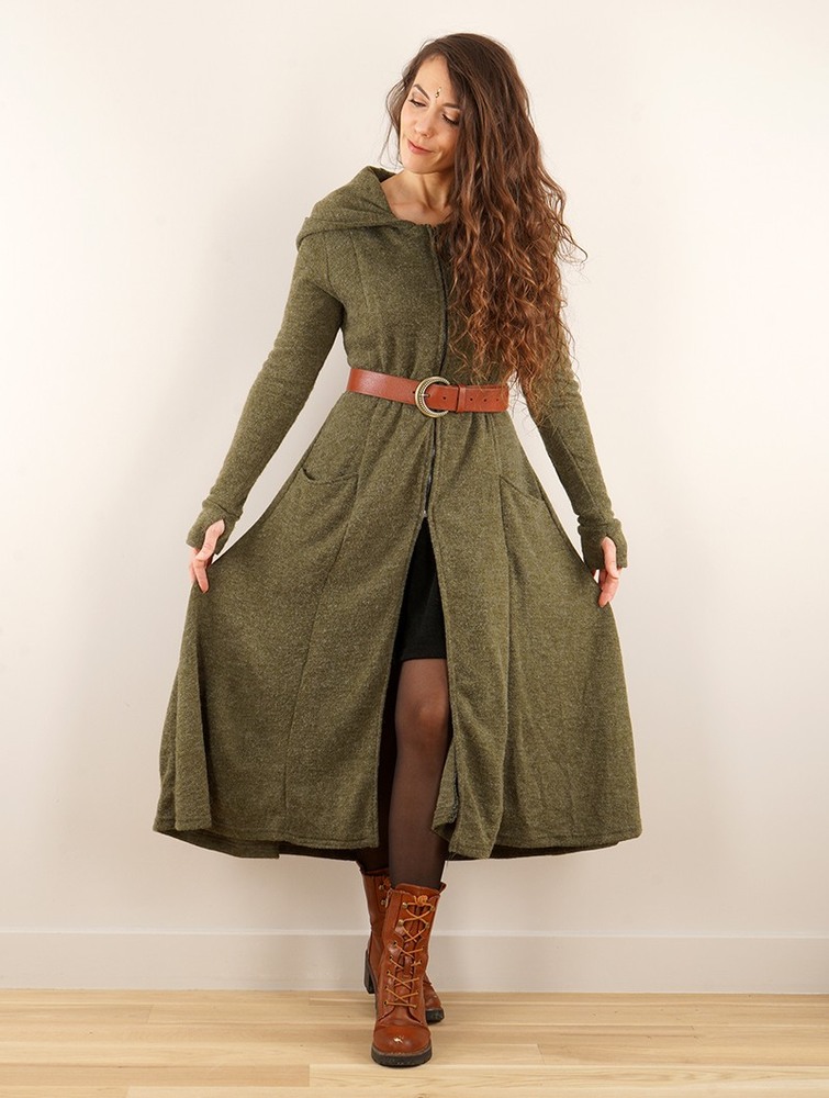 Toonzshop Enchantress Long Hooded Coat Naisten Takit Vihreä | 0648QUJVB