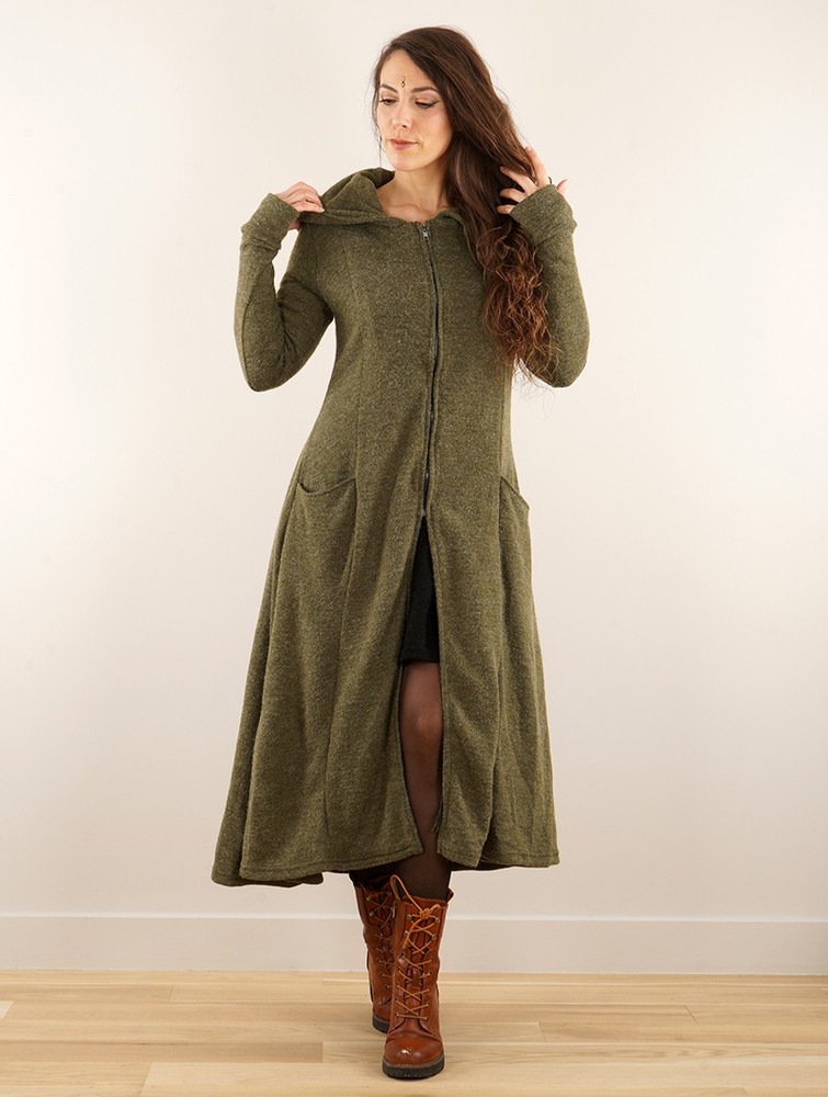 Toonzshop Enchantress Long Hooded Coat Naisten Takit Vihreä | 0648QUJVB