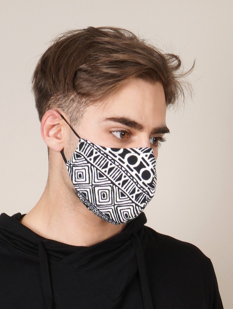 Toonzshop Face Mask With Ethnic Prints Naisten Mask & Facewear Mustat Valkoinen | 9634LVRQG