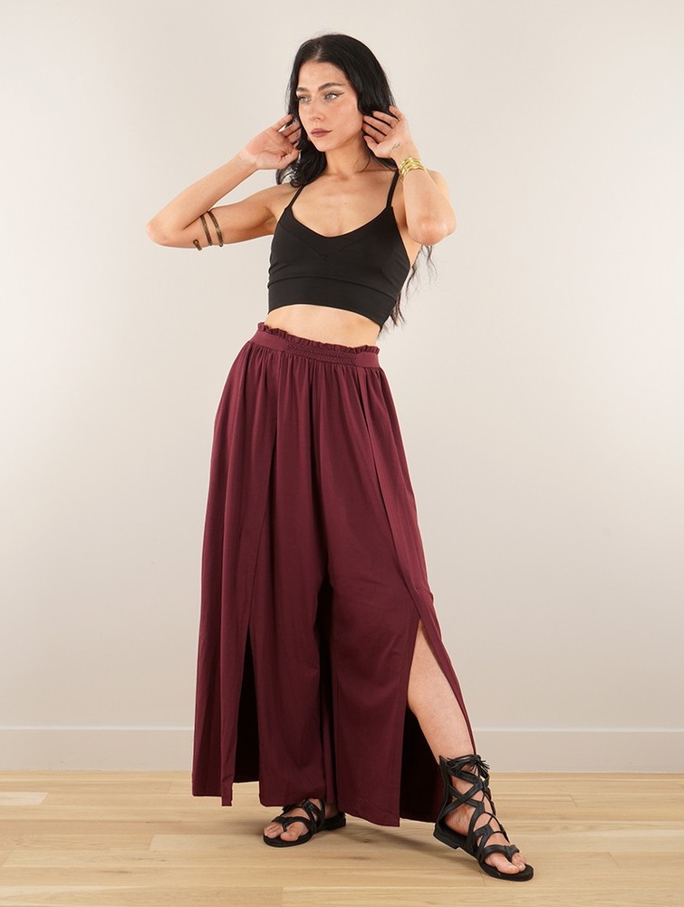 Toonzshop Félise Split Loose Pants Naisten Housut Wine | 7420GASHU