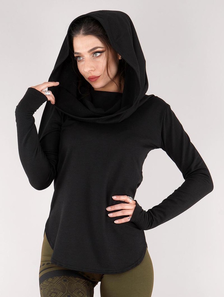 Toonzshop Hookäa Long Sleeve Top Naisten Topit Mustat | 8395MGAXI