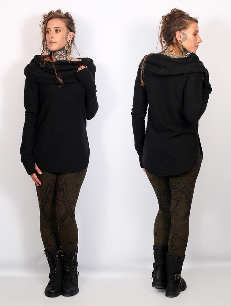 Toonzshop Hookäa Long Sleeve Top Naisten Topit Mustat | 8395MGAXI