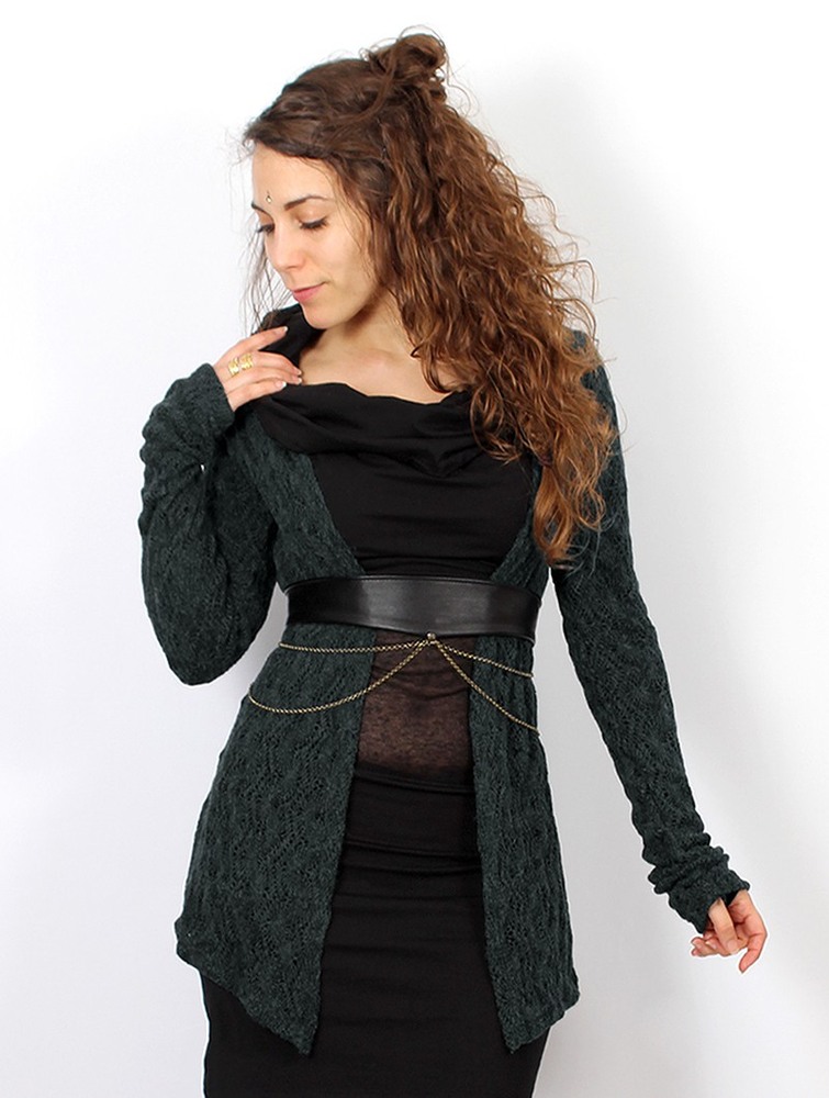 Toonzshop Idrïss Crochet Cardigan Naisten Neuletakki Harmaat | 2495AOLJZ