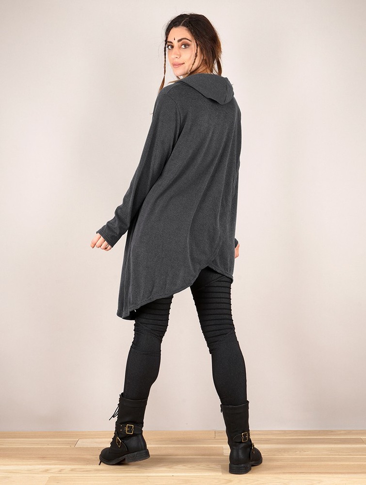 Toonzshop Inika Poncho Pullover Naisten Villapusero Tummanharmaat | 8472FGOSY