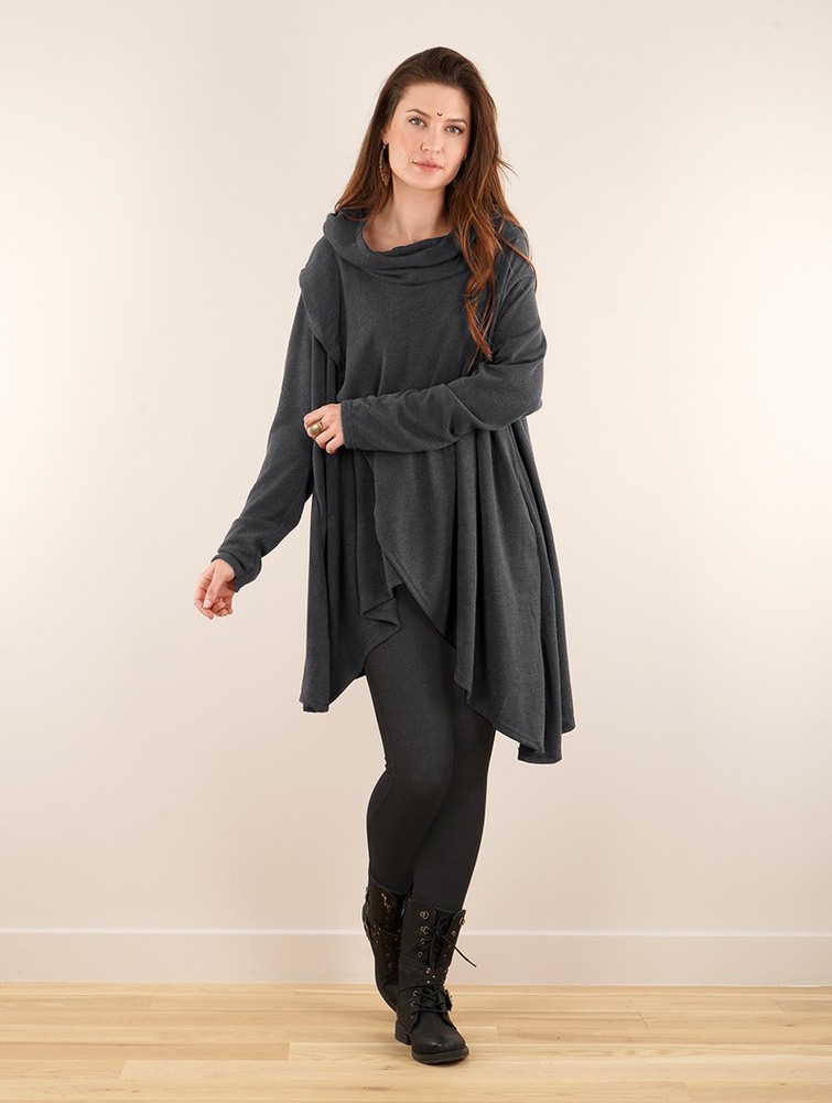 Toonzshop Inika Poncho Pullover Naisten Villapusero Tummanharmaat | 8472FGOSY