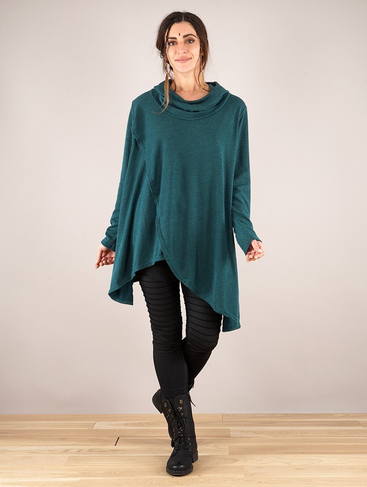 Toonzshop Inika Poncho Pullover Naisten Villapusero Tumman | 9176YZMQF