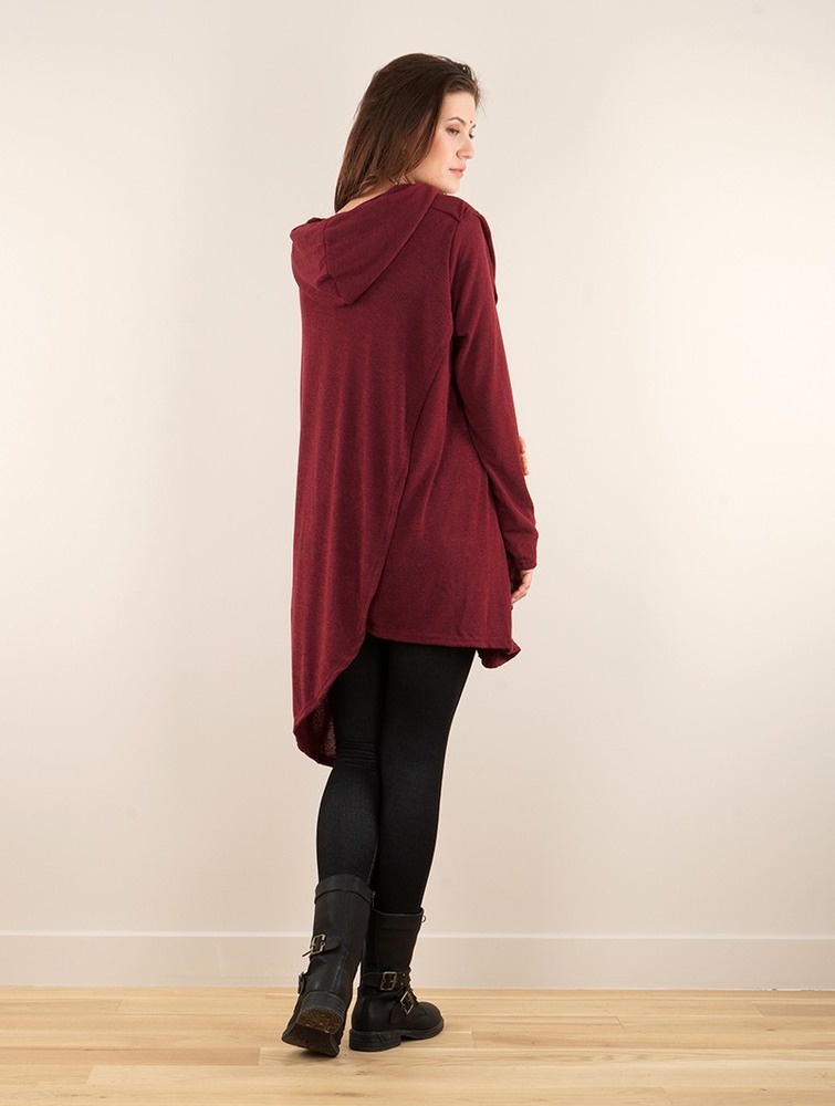 Toonzshop Inika Poncho Pullover Naisten Villapusero Wine | 4097UDZLW