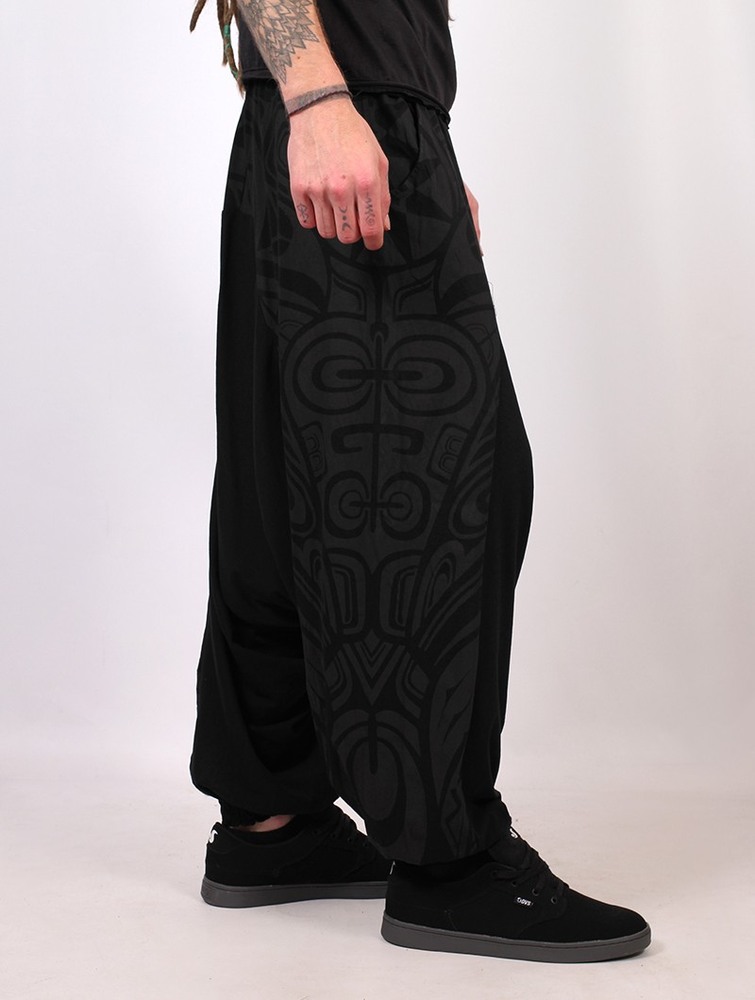 Toonzshop Jinn Aladin Haida Gender Neutral Harem Pants Miesten Housut Mustat Harmaat | 0529BVHLU