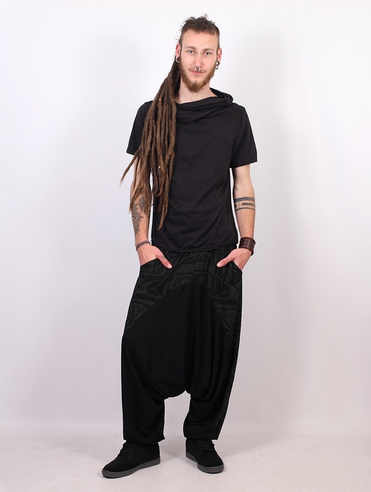 Toonzshop Jinn Aladin Haida Gender Neutral Harem Pants Miesten Housut Mustat Harmaat | 0529BVHLU