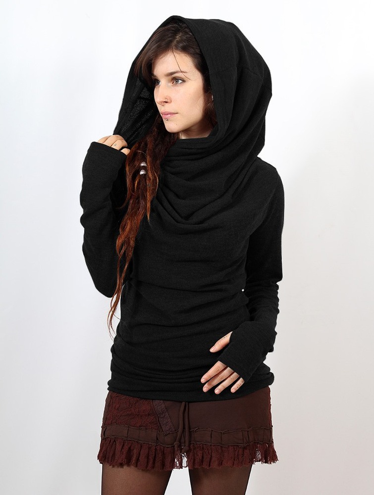 Toonzshop Kali Cowl Neck Sweater Naisten Villapaita Mustat | 1039MZBQS