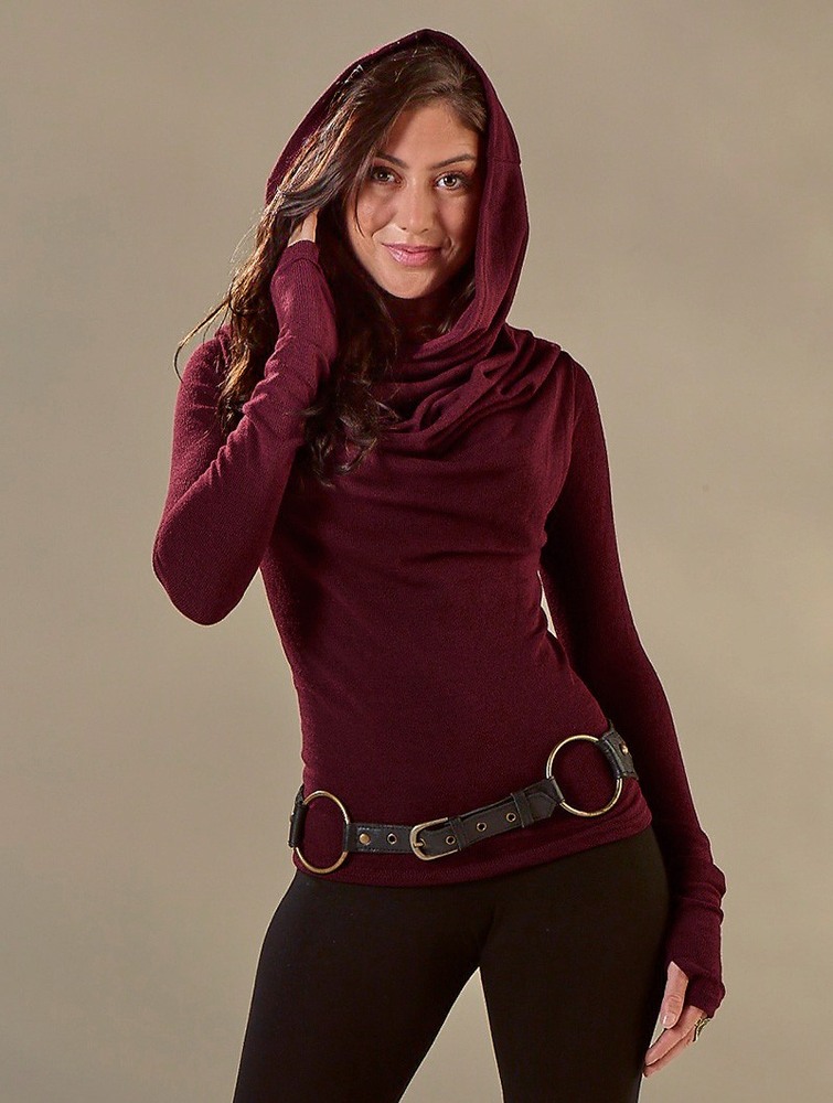 Toonzshop Kali Cowl Neck Sweater Naisten Villapaita Wine | 9825VCPBQ